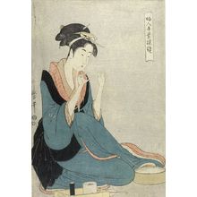 Kitagawa Utamaro: Reproduction of Spooling Thread from the series Mirroring Woman's Handwork - Harvard Art Museum