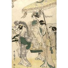 喜多川歌麿: Parody of the Procession of a Korean Ambassador (Mitate Tojin gyoretsu), Late Edo period, circa 1797-1798 - ハーバード大学