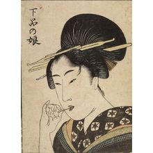 Kitagawa Utamaro: WOMAN PICKING TEETH - Harvard Art Museum