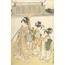 Utagawa Toyokuni I: A WOMAN AND TWO GIRLS - Harvard Art Museum