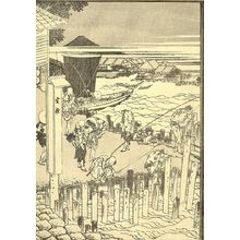 葛飾北斎: Fuji in the Evening Sun at Shimadagahana (Shimadagahana sekiyô Fuji): Half of detatched page from One Hundred Views of Mount Fuji (Fugaku hyakkei) Vol. 2, Edo period, 1835 (Tempô 6) - ハーバード大学