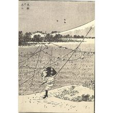 葛飾北斎: Fuji in a Winter Wind (Kogarashi no Fuji): Detatched page from One Hundred Views of Mount Fuji (Fugaku hyakkei) Vol. 1, Edo period, 1834 (Tempô 5) - ハーバード大学