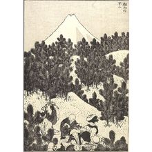 Katsushika Hokusai: Fuji from a Pine Mountain (Matsuyama no Fuji): Detatched page from One Hundred Views of Mount Fuji (Fugaku hyakkei) Vol. 1, Edo period, 1834 (Tempô 5) - Harvard Art Museum