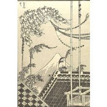Katsushika Hokusai: Fuji at Tanabata (Tanabata no Fuji): Detatched page from One Hundred Views of Mount Fuji (Fugaku hyakkei) Vol. 1, Edo period, 1834 (Tempô 5) - Harvard Art Museum
