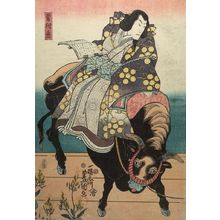 Japanischer Druck "Actor as Kansôjô, Edo period," von Utagawa Kunisada, 歌川国貞 (Utagawa Kunisada)