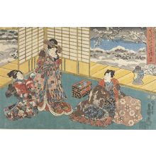 Japanischer Druck "YUKARI NO UTENSHU" von Utagawa Kunisada, 歌川国貞 (Utagawa Kunisada)