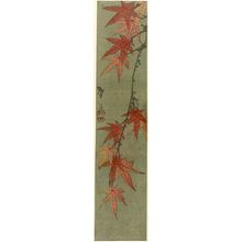 Katsushika Hokusai: SPRAY OF RED MAPLE. - Harvard Art Museum