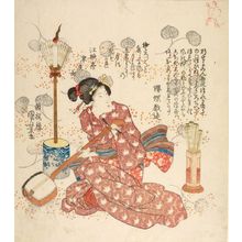 歌川国芳: Geisha with Samisen, Late Edo period, - ハーバード大学