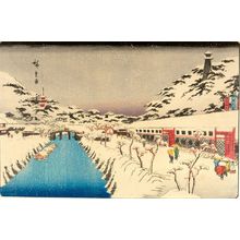 歌川広重: SNOW AT AKABANE, SHIBA, from the series Famous Places of the Eastern Capital (Tôto meisho) - ハーバード大学