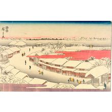 Utagawa Hiroshige: TOTO MIESHO, MORNING SNOW AT THE YOSHIWARA - Harvard Art Museum