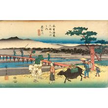 Utagawa Hiroshige: Echikawa, Station 66 from the series 