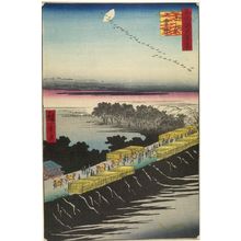歌川広重: Nihon Embankment, Yoshiwara (Yoshiwara Nihonzutsumi), Number 100 from the series One Hundred Famous Views of Edo (Meisho Edo hyakkei), Edo period, dated 1857 (4th month) - ハーバード大学