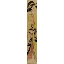 Kitagawa Utamaro, 喜多川歌麿 (Kitagawa Utamaro)による浮世絵「WOMAN IN YELLOW KIMONO」