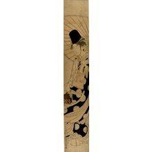 Utagawa Toyokuni I: WOMAN OR MAN CARRYING UMBRELLA - Harvard Art Museum