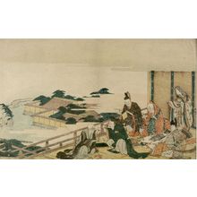 葛飾北斎: Six Sage Poets (Rokkasen) Preparing for the Tanabata Festival, Edo period, - ハーバード大学