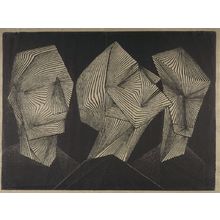 Kinoshita Tomio: Masks No. 3, Shôwa period, dated 1957 - ハーバード大学