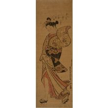 奥村政信: Woman Walking on a Windy Day, Edo period, circa 1740s - ハーバード大学