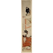 鳥居清長: Female Musician Dreaming of Robbery, Edo period, circa 1783 - ハーバード大学