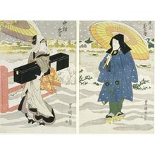 歌川豊国: Diptych: Kabuki Actors - ハーバード大学