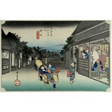 Ando Hiroshige, 歌川広重 (Andô Hiroshige)による浮世絵「SMALL SERIES OF THE 53 STATIONS OF THE TOKAIDO, "GOYU", STATION NO. 36」