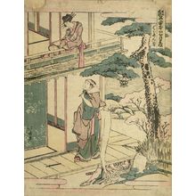 Katsushika Hokusai: Yura no Suke at the Tea House, Ichiriki/ Act 7 (Nana dan me), from the series The Treasury of Loyal Retainers (Kanadenon chûshingura), Edo period, - Harvard Art Museum