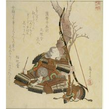 屋島岳亭: Satsuma no Kami Tadanori (Taira no Tadanori), from the series Twenty-Four Generals for the Katsushika Circle (Katsushika nijûshishô), Edo period, circa 1821 - ハーバード大学
