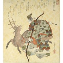 屋島岳亭: Rokusonnô Tsunemoto (Minamoto no Tsunemoto), from the series Twenty-Four Generals for the Katsushika Circle (Katsushika nijûshishô), Edo period, circa 1821 - ハーバード大学