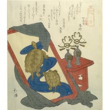 Totoya Hokkei: Painting and Offering, from the series Enoshima Kiko, Late Edo period, 1833 - Harvard Art Museum