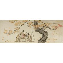 Katsushika Hokusai: Night Watchmen Under Maple Tree, Edo period, - Harvard Art Museum