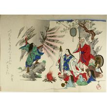 Estampe japonaise "Deities Luring Amaterasu from a Cave" par Unknown, 無款 (null)