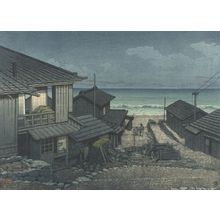 川瀬巴水: Cloudy Day in Mito: Woodblock Version, Shôwa period, dated 1946 - ハーバード大学
