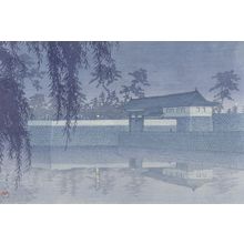 Kawase Hasui, 川瀬巴水 (Kawase Hasui)による浮世絵「Sakuradamon, Shôwa period, dated 1928」