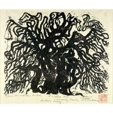 松原直子: Weeping Beech Tree, Shôwa period, dated 1967 - ハーバード大学