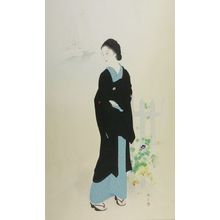 鏑木清方: Woman at Akashi-chô, Tsukiji, Tokyo, Shôwa period, dated 1931 - ハーバード大学