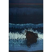 Fukushima Ichirô: Going Fishing C (Shutsugyo C), Shôwa period, dated 1966 - Harvard Art Museum