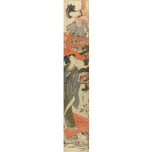磯田湖龍齋: Mitate of Letter-Reading Scene from Chûshingura, Edo period, circa 1776-1777 - ハーバード大学