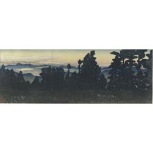 川瀬巴水: Summer Twilight at Ikano, Taishô period, dated 1919 - ハーバード大学