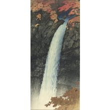 川瀬巴水: Kegon Waterfall, Nikkô, Shôwa period, dated 1931 - ハーバード大学