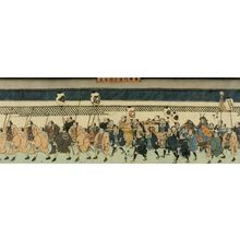 Utagawa Toyokuni I: Number Two Firemen's Procession (Niban goninzu gyoretsu no zu) - Harvard Art Museum