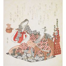 屋島岳亭: Sama no Kami Yoshitomo (Minamoto no Yoshitomo), from the series Twenty-Four Generals for the Katsushika Circle (Katsushika nijûshishô), Edo period, circa 1821 - ハーバード大学