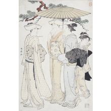 Katsukawa Shuncho: Ladies Promenading - Harvard Art Museum