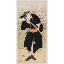 勝川春英: Actor Kataoka Nizaemon 7th as Ki no Natora(?), Edo period, 1794 (11th month of Kansei 6?) - ハーバード大学