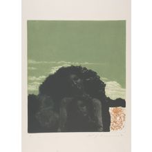 Ikeda Masuo: Portrait of Sphinx: Etching 4 of 6, Shôwa period, dated 1970 - ハーバード大学