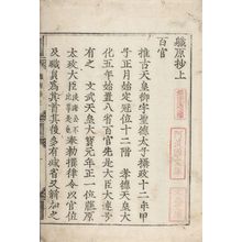 Unknown, 無款 (null)による浮世絵「Rules for Government Officials (Shokugen-shô), Momoyama period, 1608」