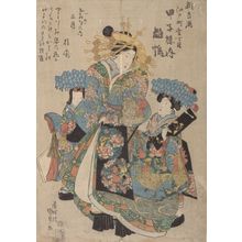 Japanese Print "Courtesans with Kamuro" by Utagawa Kunisada, 歌川国貞 (Utagawa Kunisada)