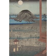 歌川広重: Furyû Genji: Akashi (Hiroshige landscape, Kunisada [main] figures), Late Edo period, 1835 - ハーバード大学