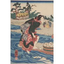 歌川国芳: Musashi no Kuni: Chôfu no Tamagawa, Late Edo period, circa 1847-1852 - ハーバード大学