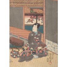 Japanese Print "Scene from "Rustic Genji" (Inaka Genji), Late Edo period, circa 1847-1852" by Utagawa Kunisada, 歌川国貞 (Utagawa Kunisada)