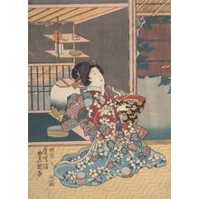 Utagawa Kunisada, 歌川国貞 (Utagawa Kunisada)による浮世絵「Scene from "Rustic Genji" (Inaka Genji), Late Edo period, circa 1847-1852」