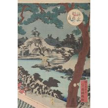 Utagawa Kunisada, 歌川国貞 (Utagawa Kunisada)による浮世絵「Moonviewing at Genji's Country Villa (Genji bessô no tsuki), Late Edo period, 19th century」